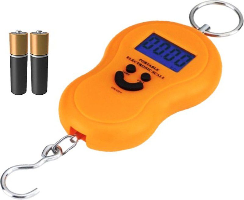 Kelo Portable Hanging Luggage Weight Machine Digital for Weighing Household Items i.e. Waste Newspaper, Gas Cylinder , disposal etc Capacity 50Kg L/42/UK Luggage Weighing Scale  (Orange)