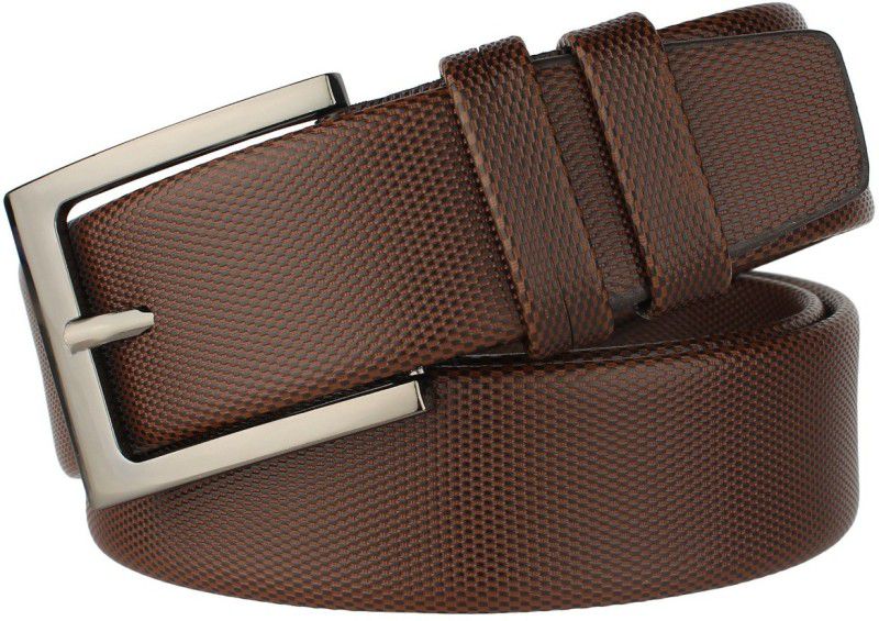 Men Casual, Party, Formal, Evening Brown Artificial Leather Belt
