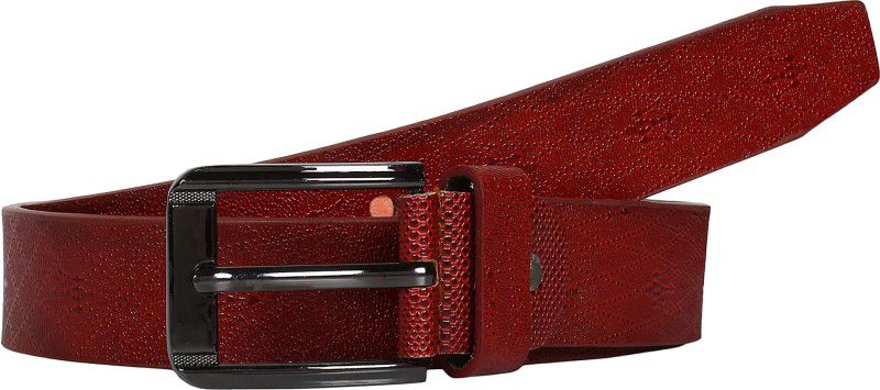 Men Casual Red Artificial Leather Belt