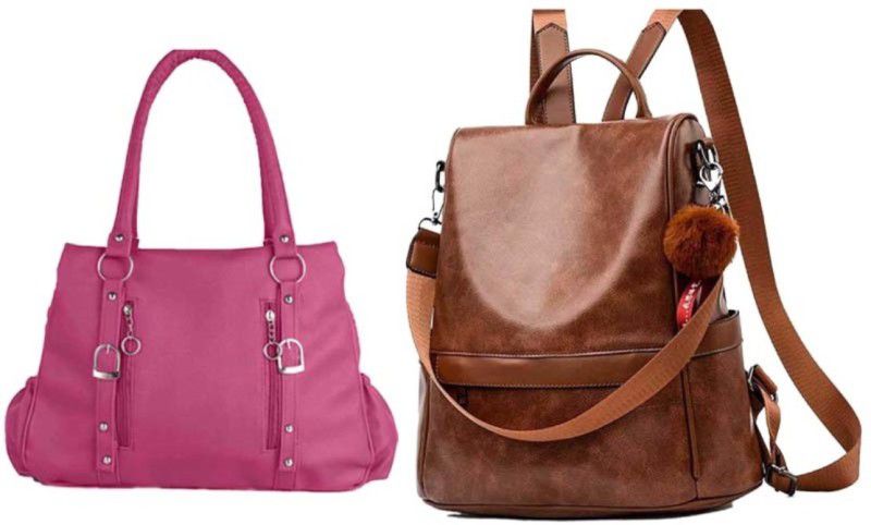Girls Brown, Pink Messenger Bag - Extra Spacious