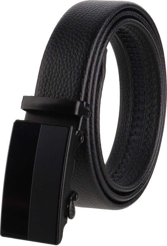 Men Formal, Casual, Party Black Artificial Leather, Texas Leatherite Belt
