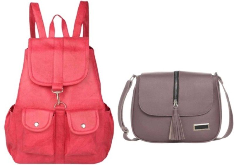 Multicolor, Red Girls Sling Bag  (Pack of 2)