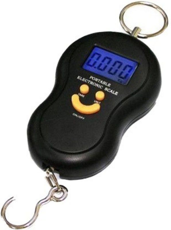 Glancing Heavy Duty Portable Fishing Hook Type Digital Led Screen Luggage L/15/G Luggage Weighing Scale  (Black)