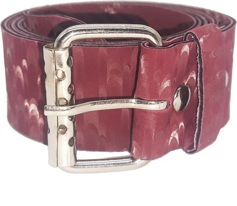 Women Casual, Evening, Party Maroon Texas Leatherite Belt