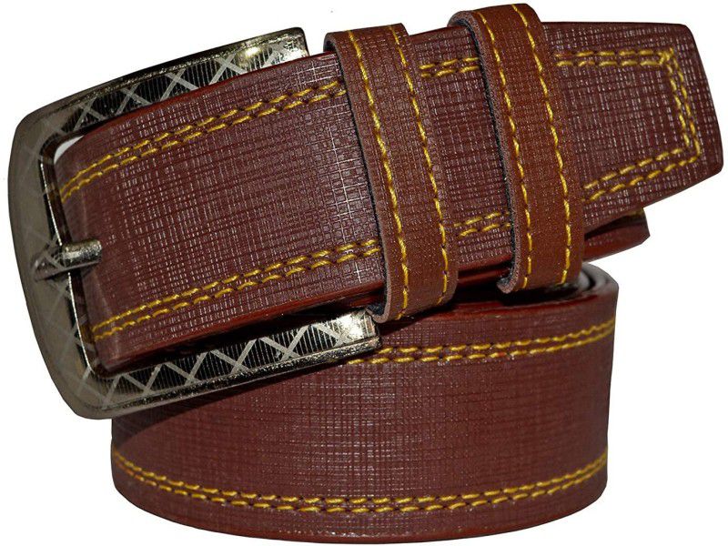 Men Formal, Casual, Party, Evening Brown Synthetic Belt