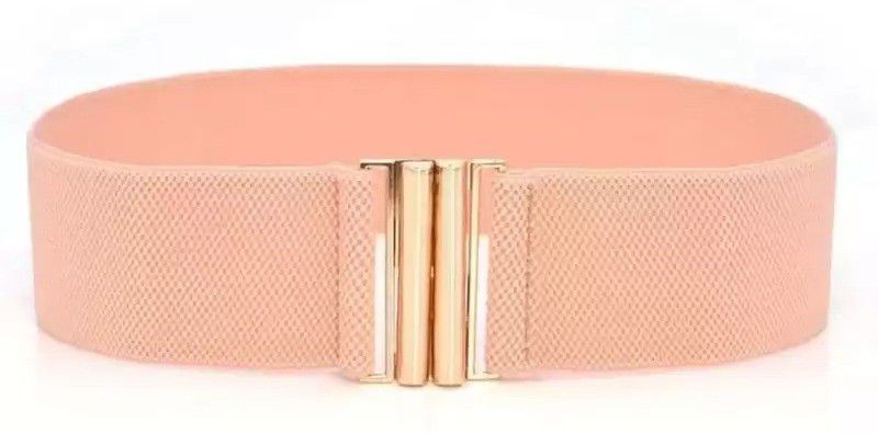 Women Pink Artificial Leather Belt
