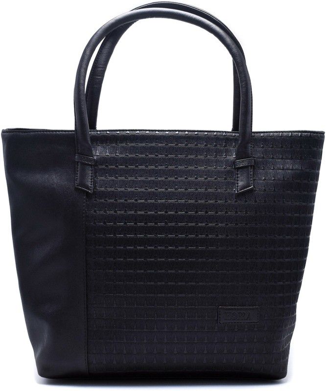 HORRA Yara Black Tone Tote Bag Waterproof Shoulder Bag  (Black, 5 inch)
