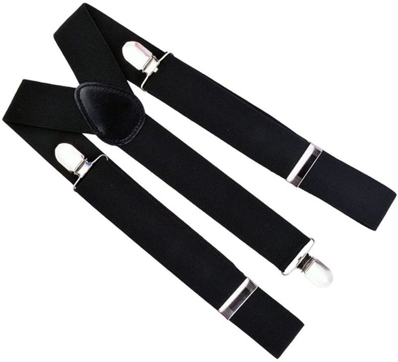 KUNWARSA Y- Back Suspenders for Men, Women, Girls, Boys  (Black)