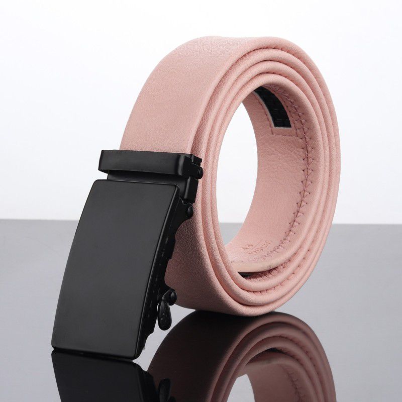 Men Casual Pink Artificial Leather Belt