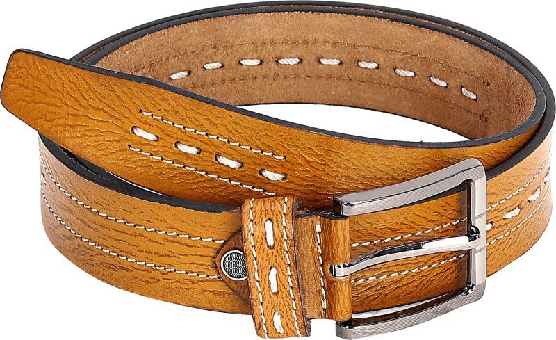 Men Casual, Evening, Formal Tan Genuine Leather Belt