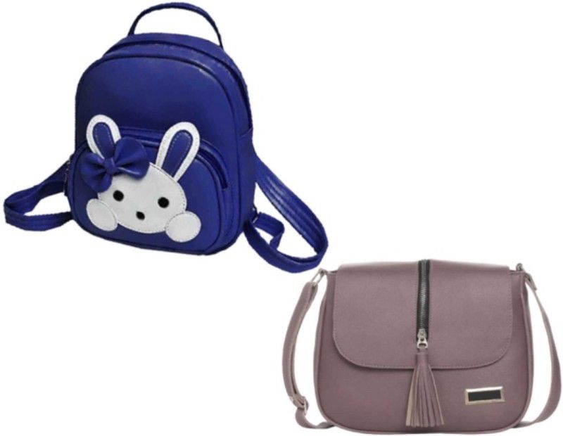 Multicolor, Blue Girls Messenger Bag  (Pack of 2)