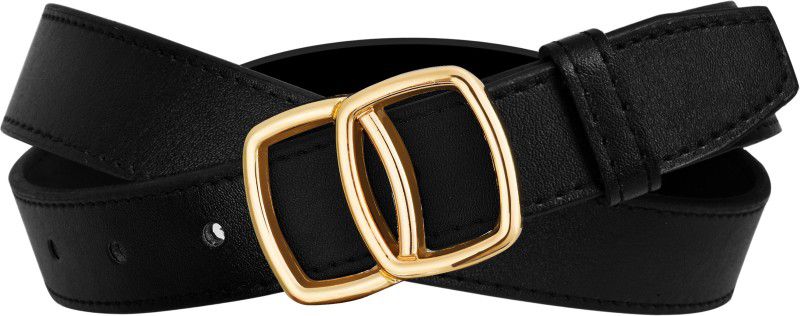 Women Casual, Evening, Formal, Party Black Artificial Leather Belt