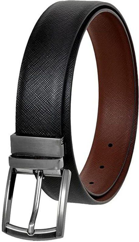 Men Casual, Evening, Formal, Party Black, Brown Genuine Leather, Genuine Leather Reversible Belt