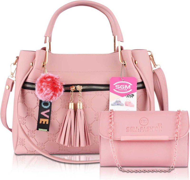 Women Pink Handbag - Mini  (Pack of: 2)