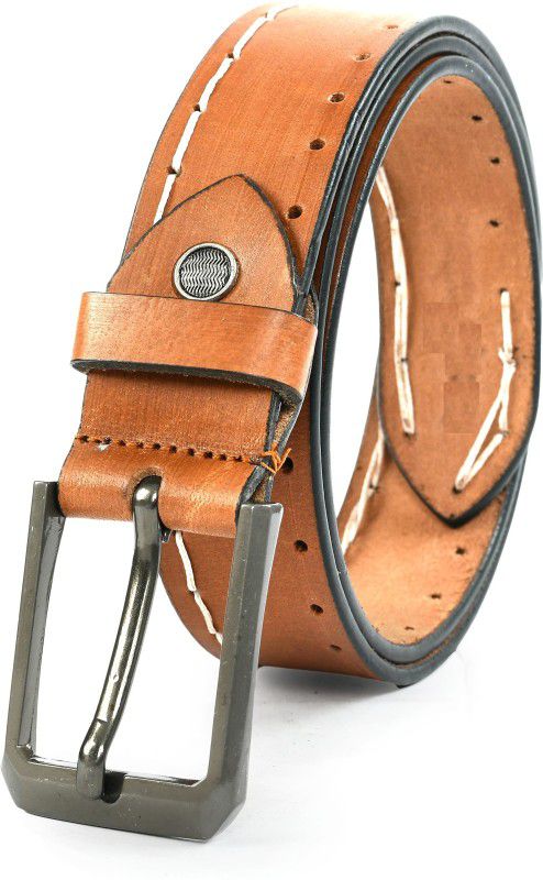 Men Casual, Party Tan Genuine Leather Belt