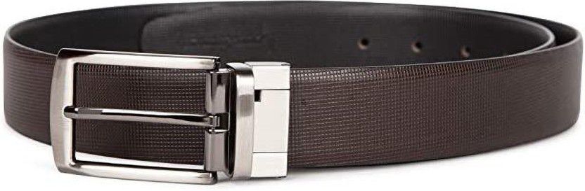Men Casual, Evening, Formal, Party Brown, Black Genuine Leather, Texas Leatherite Reversible Belt