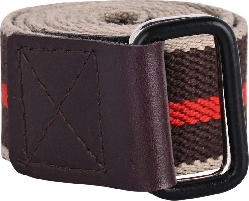 Men Casual Brown, Red Canvas Belt
