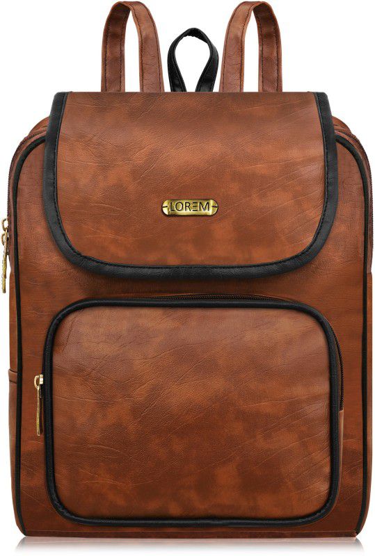 LOREM Exclusive Women & Girl Travel, Shoulder bag,backpack For Collage,Office-BP01-CMM Waterproof Weekender  (Tan, 6.19 L)