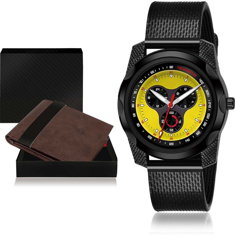 Neutron Watch & Wallet Combo  (Brown, Yellow)