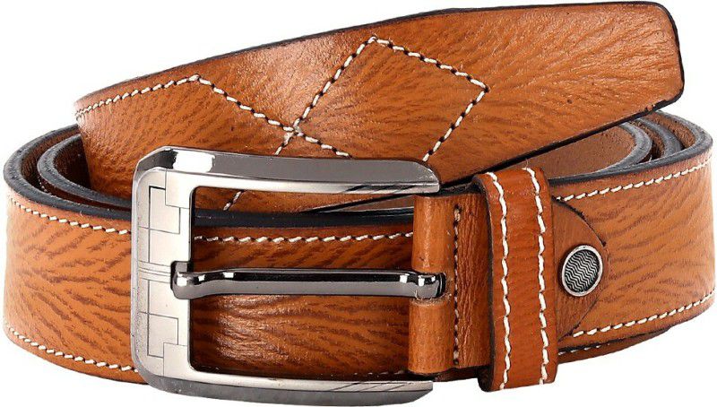 Men Casual, Evening, Party, Formal Tan Genuine Leather Belt