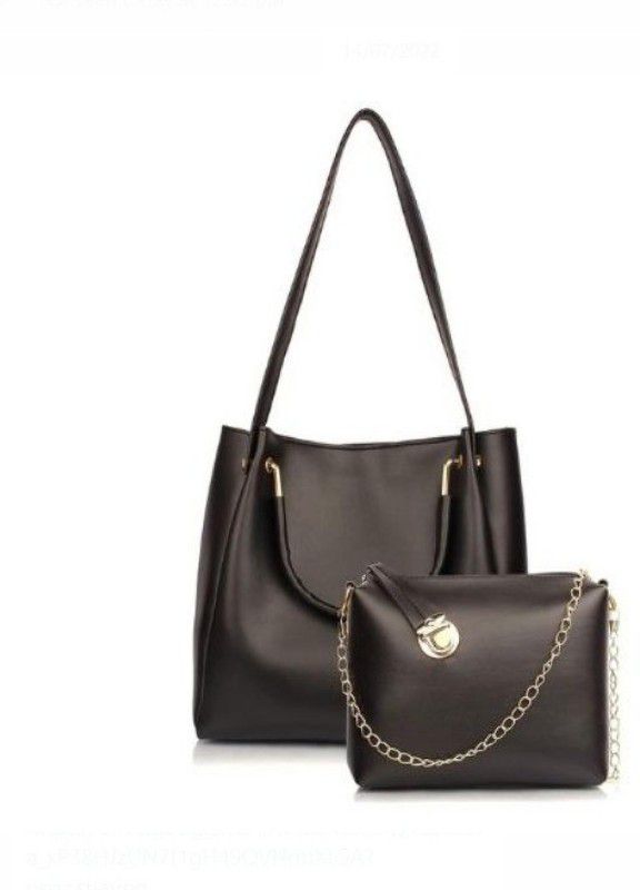 Women Black Handbag  (Pack of: 2)