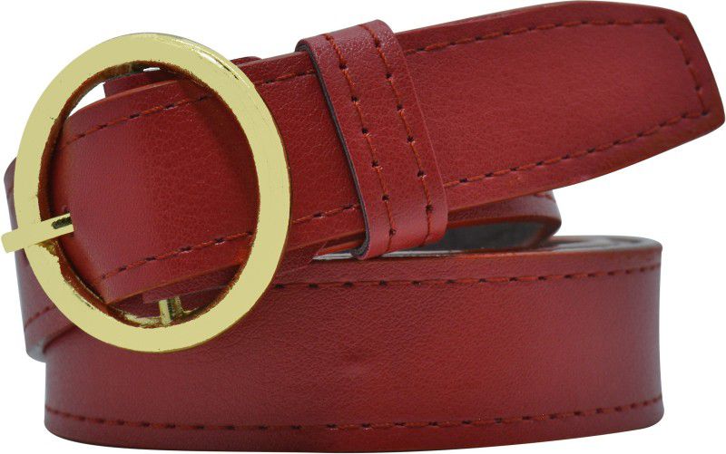 Women Casual Red Synthetic Belt