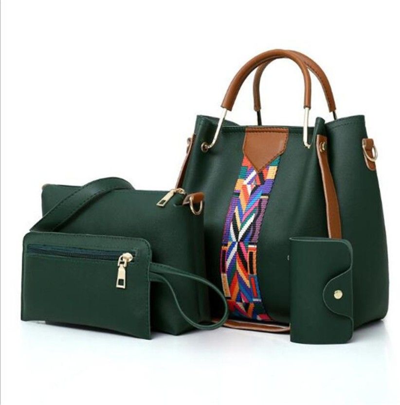 Women Green Handbag  (Pack of: 4)