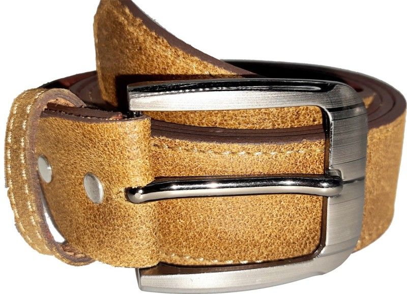 Men Casual, Party, Evening Tan Genuine Leather Belt