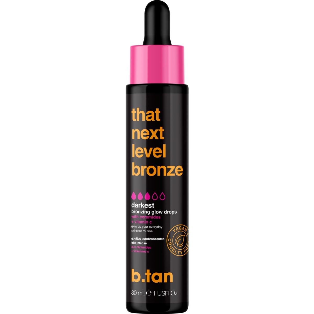 b.tan That Next Level Bronze Darkest Bronzing Glow Drops 30ml - Ceramides and Vitamin C