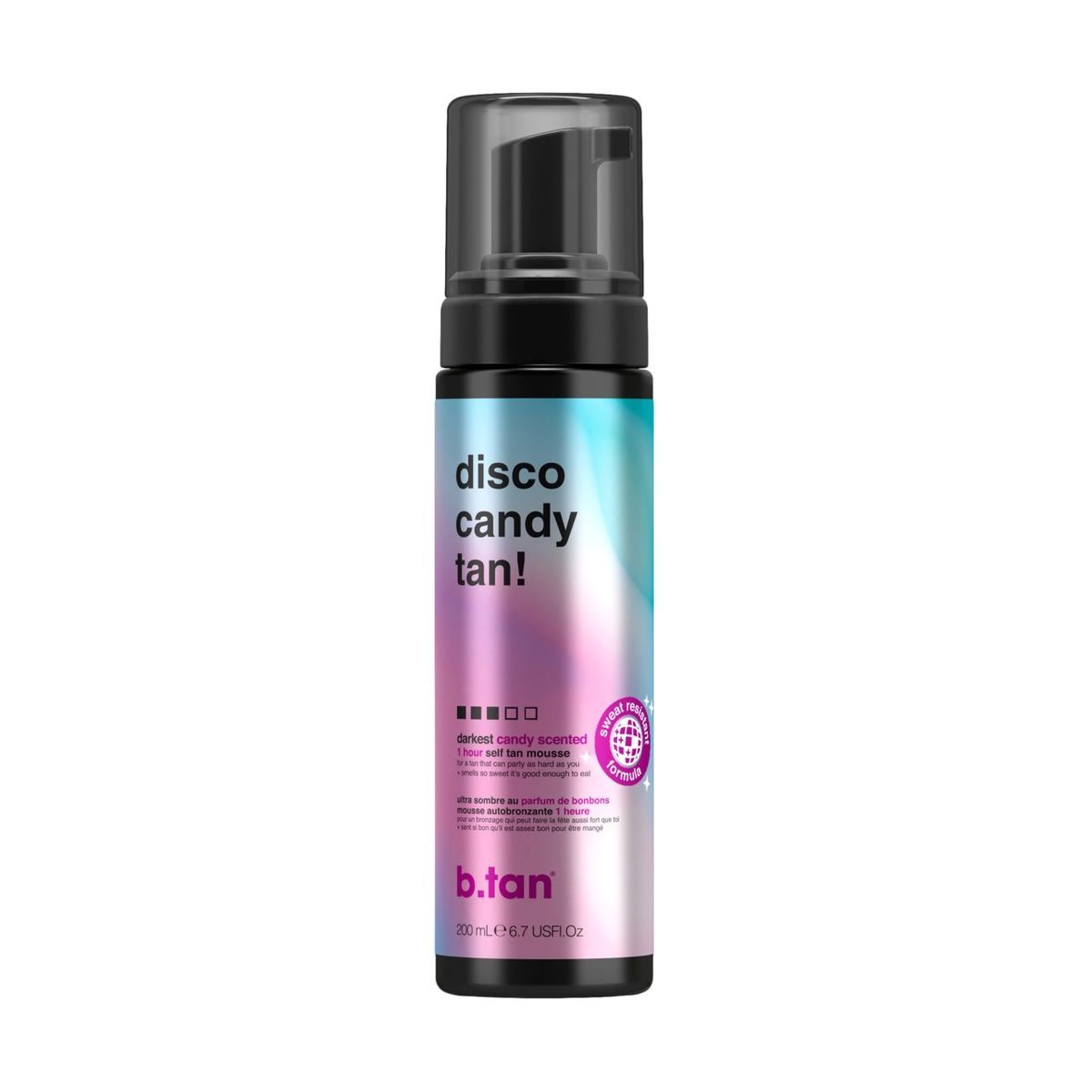b.tan Disco Darkest Candy Scented Self Tan Mousse 200ml