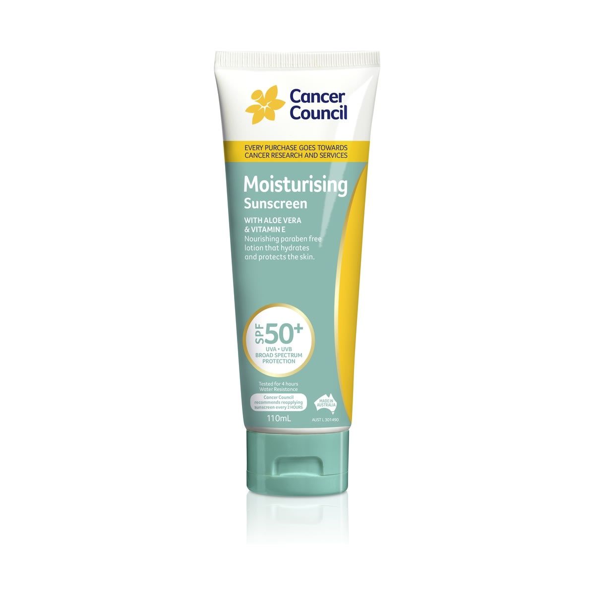 Cancer Council Moisturising Sunscreen 110ml - Aloe Vera & Vitamin E
