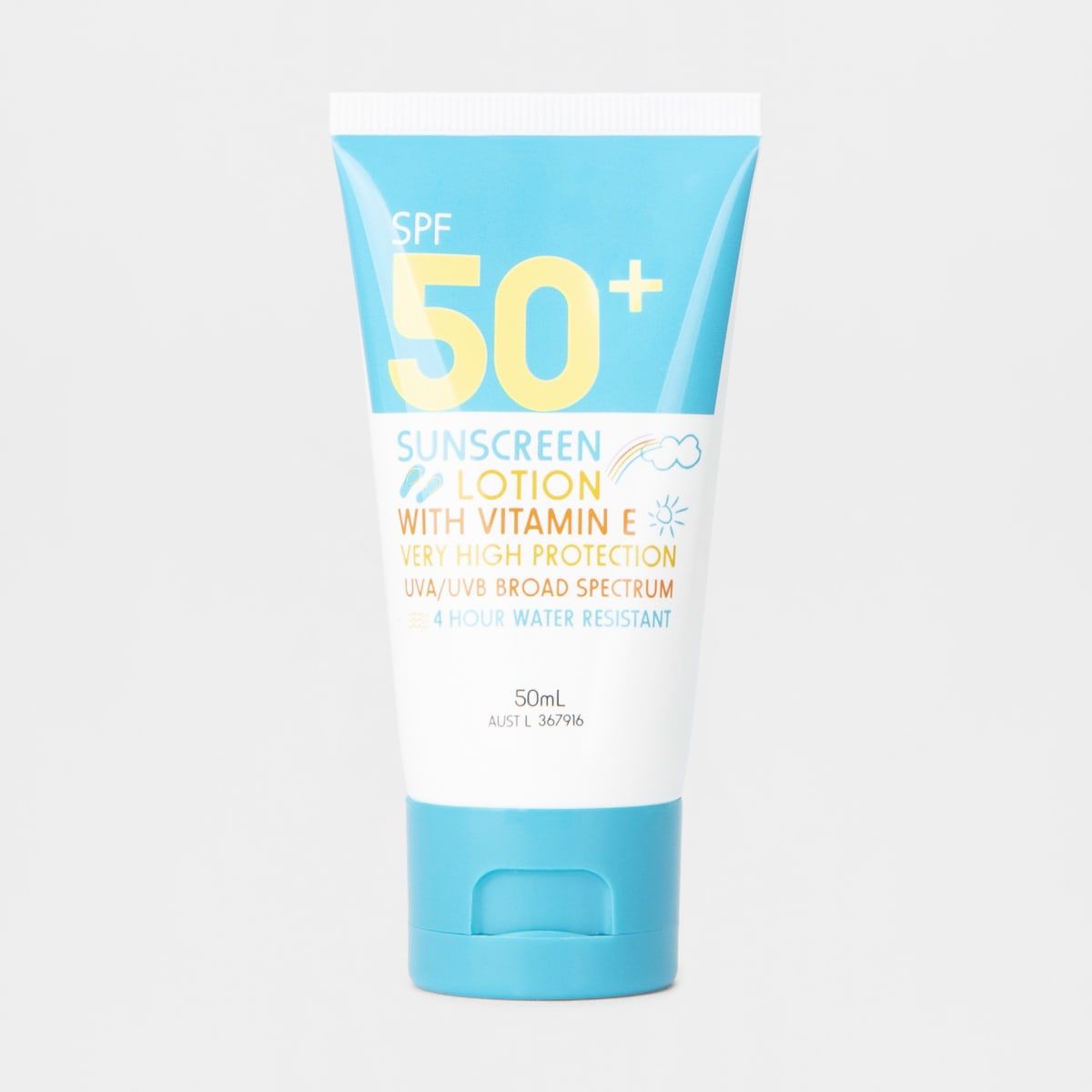 SPF50+ Sunscreen Lotion 50ml - Vitamin E and Aloe Vera
