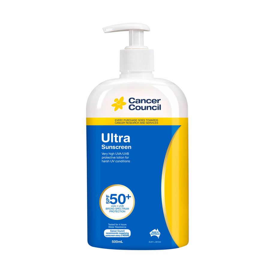 Cancer Council SPF50+ Ultra Sunscreen 500ml