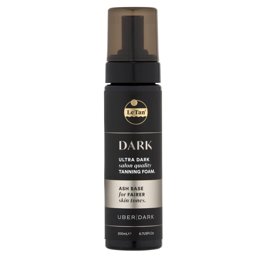 Le Tan Uber Dark Ash Base Dark Cool-Brown Salon Quality Self Tanning Foam 200ml