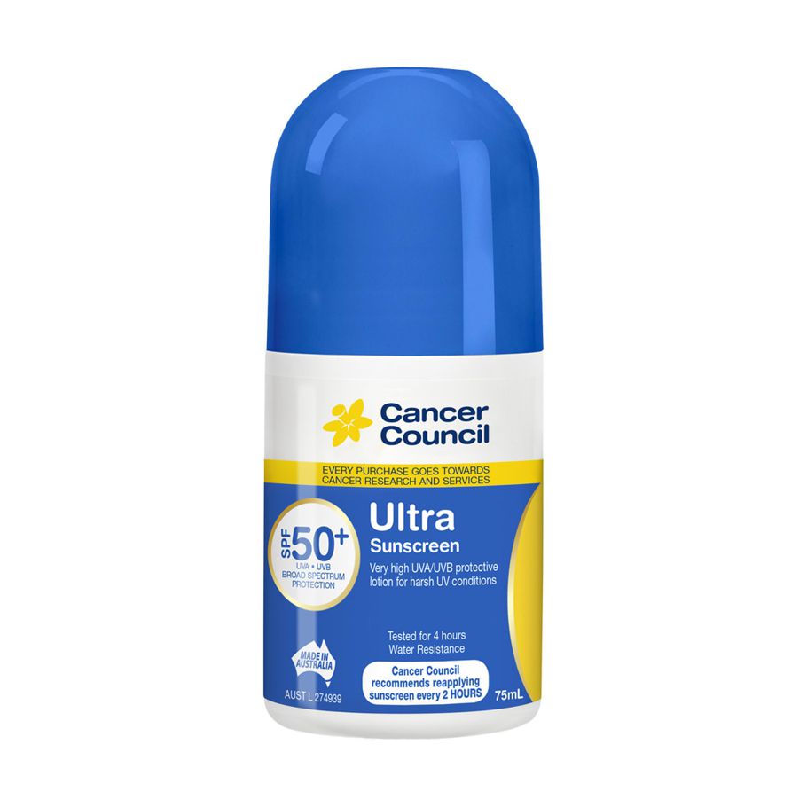 Cancer Council SPF50+ Ultra Sunscreen Roll On 75ml