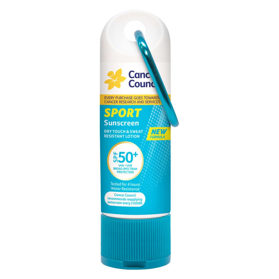 Cancer Council SPF 50+ Sport Dry Touch & Sweat Resistant Sunscreen Lotion 50ml - Aloe Vera and Vitamin E