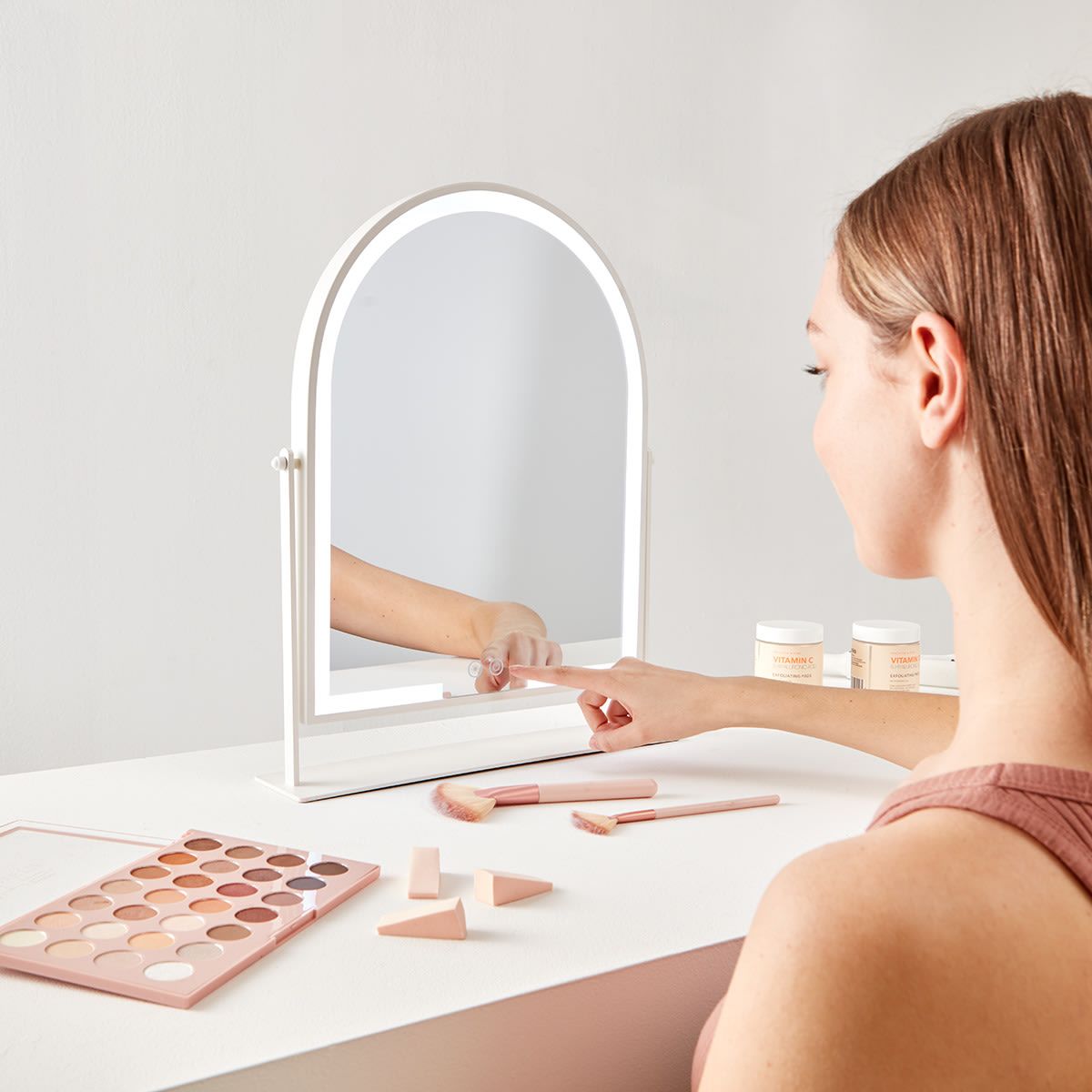 Arch Colour Change Mirror - White