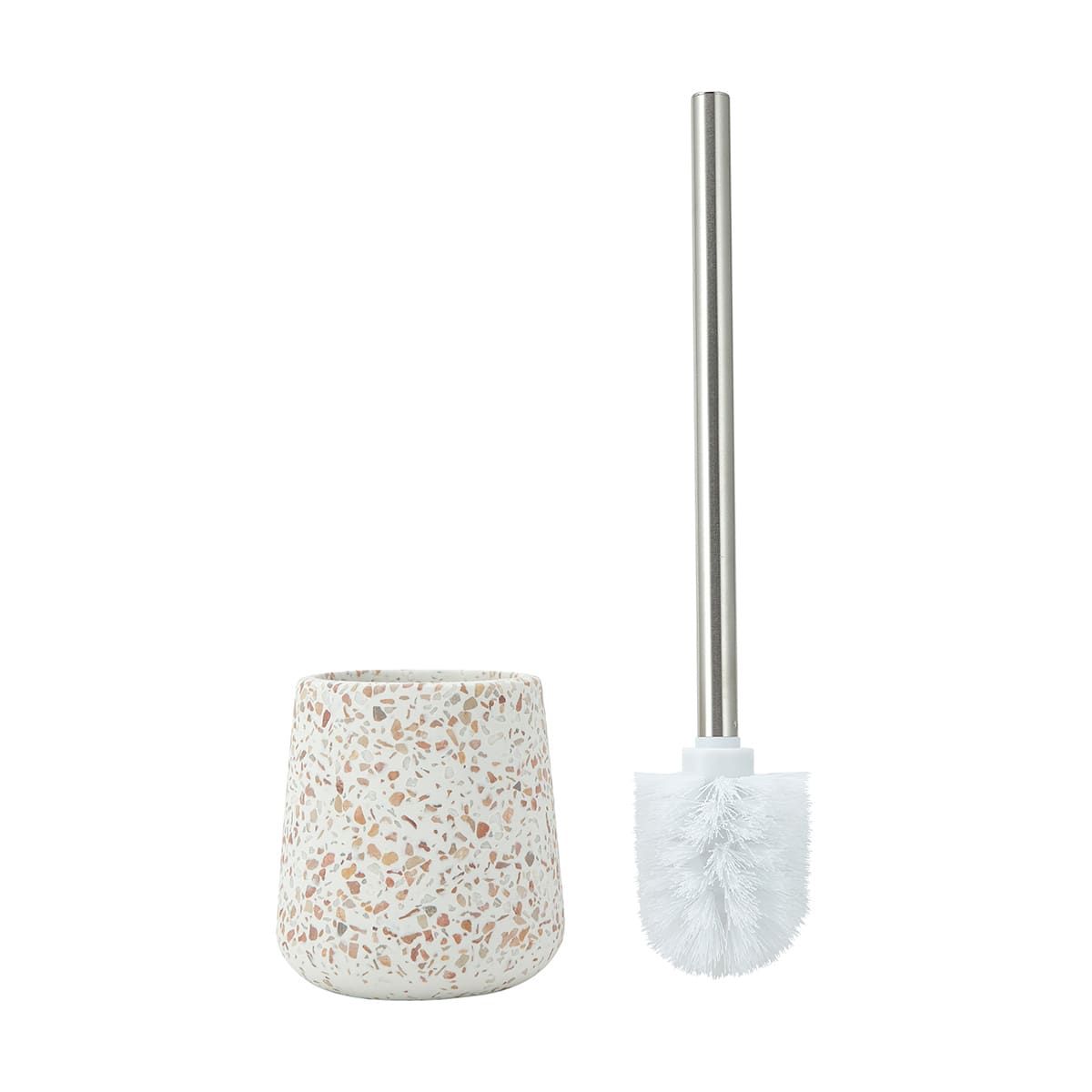 Pink Terrazzo Toilet Brush Set