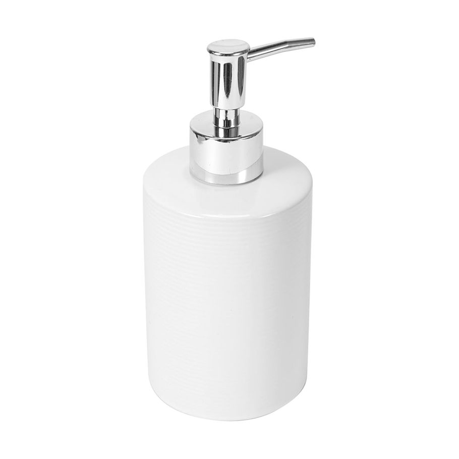 Ribbed Soap Dispenser White