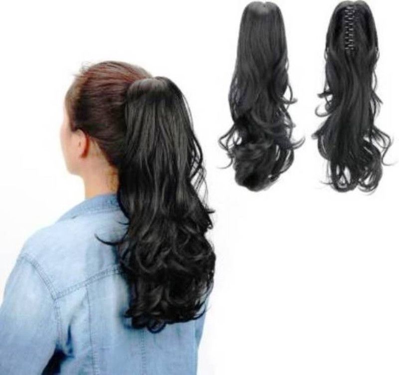 D-DIVINE Clutcher Based Soft Synthetic Black Hair Extension