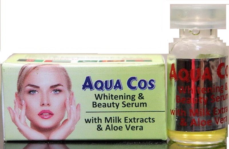 AQUA COS WHITENING & BEAUTY SERUM WITH MILK EXTRACTS ALOE VERA  (10 ml)