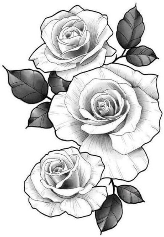 voorkoms Rose Black Tattoo Men and Women Waterproof Temporary Tattoo  (Rose Black Tattoo)