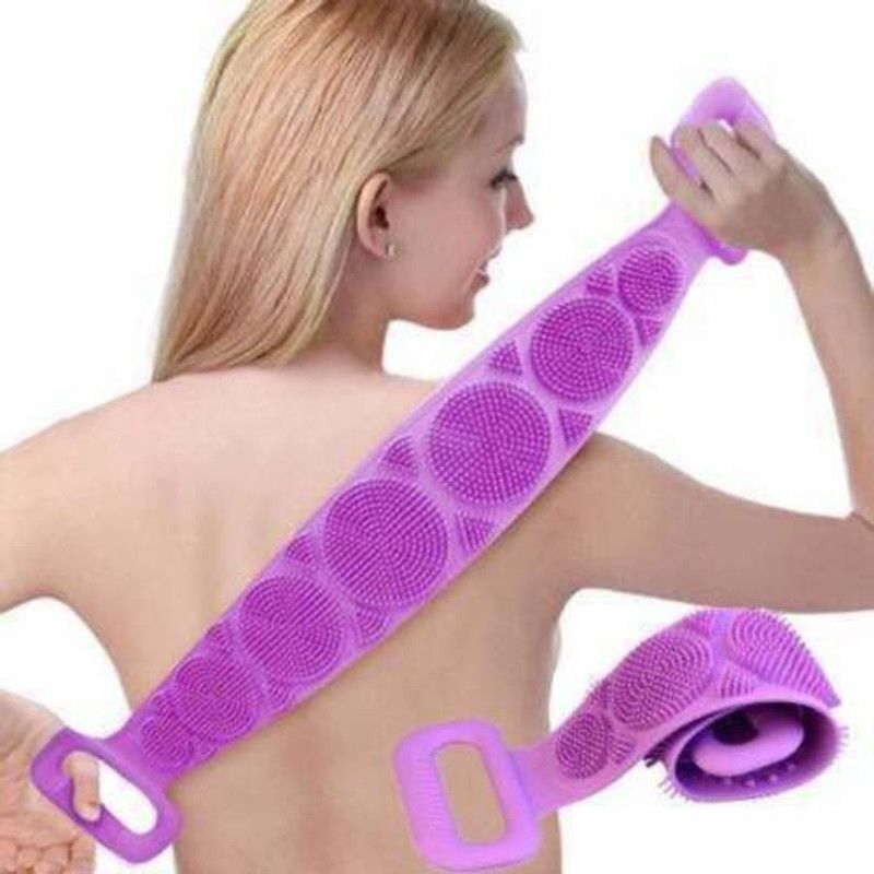 MindsArt Silicone Body Back Scrubber Double* Sid Bathing Backing Scrubber Brush belt