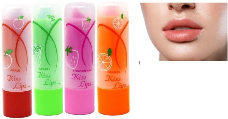 SEUNG Color change Moisturizing 3D Natural Lip Balm FRUITY  (Pack of: 4, 14 g)