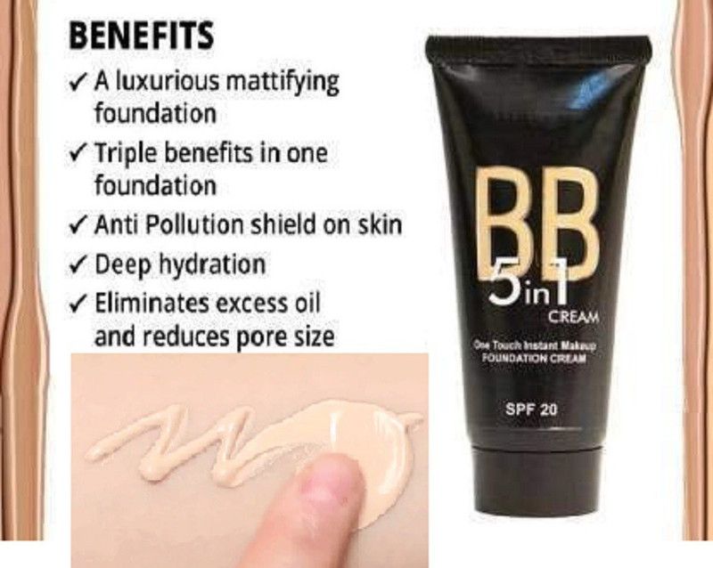 LILLYAMOR 5 IN 1 Foundation Cream All Skin Type Foundation  (White Ivory, 60 g)