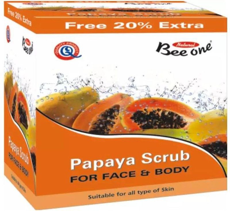Beeone Papaya Scrub Provide soft, fresh and healthy complexion Skin  (120 ml)