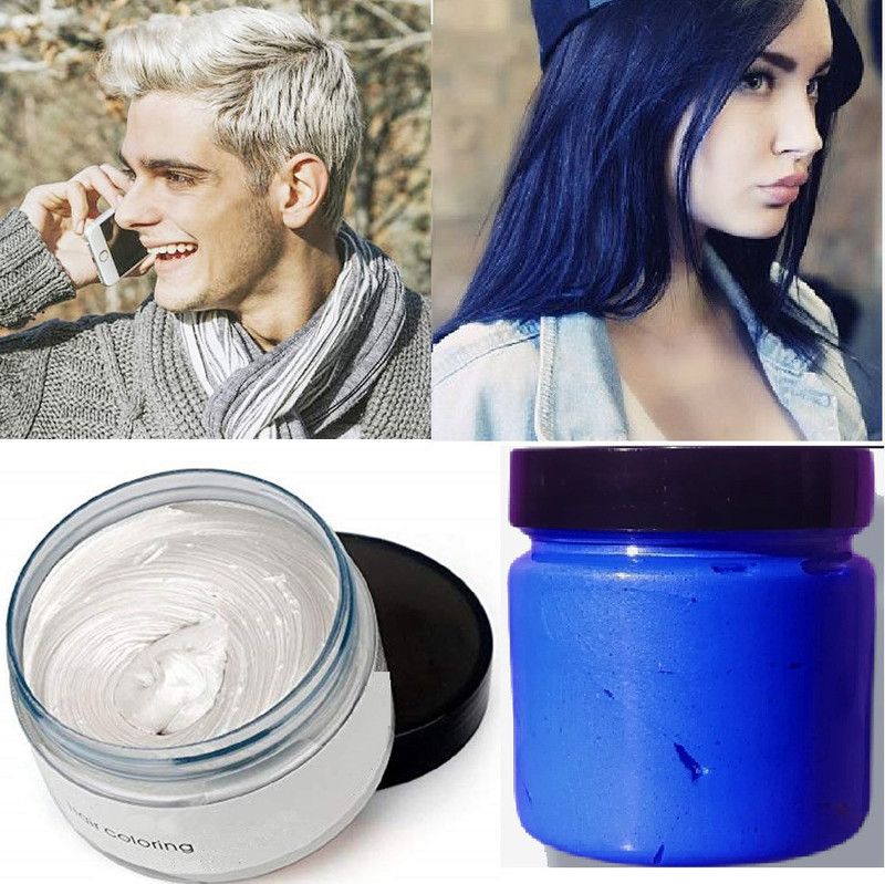 GABBU Parties And Special Occasions Hair Fashion color white & blue , white, blue