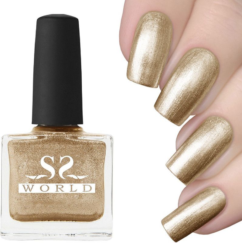 SSworld GLOSSY NAIL POLISH GOLD SHINE