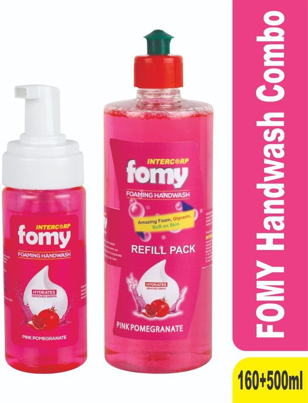 Intercorp Fomy FOMY Foaming Hand Wash 160 ml Pump with 500 ml Refill Combo Hand Wash Bottle  (660 ml)