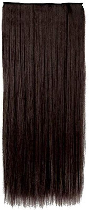 Foreign Holics 5 Clip In 24 Inch Straight Synthetic Extension For Women Hair Extension